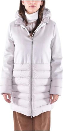 Moorer Wollen en Donsjas Angele-Le - Dames - Winterjassen - Grijs - L - Wol - Jassen