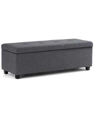 Simpli Home Castleford 48In Contemporary Rectangle Storage Ottoman