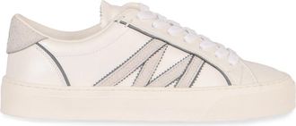 Moncler Leren sneakers met contrasterende hielinzet - Dames - Sneakers - Wit - 37 EU - Leer - Schoenen