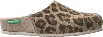 Mephisto Dames Bruin/Grijs Jaguar Vilt Mule/Klomp - Dames - Pantoffels - Bruin - 42 EU - Schoenen