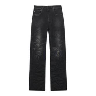 Balenciaga Straight Jeans, female, Black, Size: W26 Wide-Leg Denim Pants