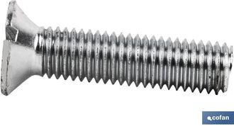 cofan Din-963 C-6 M-10 X 45 Z Caja 100 Unid., Tornillo M&eacute;trico Avellanado Din-963 Zincado, Mortaja Ranurado. Medidas Desde M-3 Hasta M-12 - Cofan