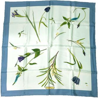 Ferragamo blue blue Silk Scarf (Pre-Owned)