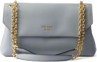 Prada Borsa a spalla Doux media - Blu