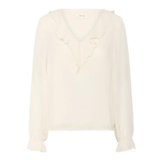 Cream Overhemden, Dames, Beige, XL, Polyester, Flake Bluse