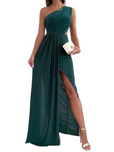 Robe de soirée longue plissée à épaules dénudées