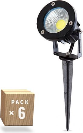 GreenIce Greenice - Pack 6 Focos Led Jardines 9w 758lm 2700&ordm;k Pincho 50.000h [sl-cpdc09-9w-ww-pk6]