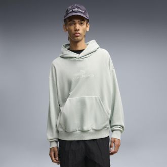 Puma Felpa con cappuccio Run Culture Collective da uomo, Abbigliamento, Verde, XXL