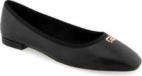 Aerosoles Arena Ballet Flat in Black Leather at Nordstrom Rack, Size 9