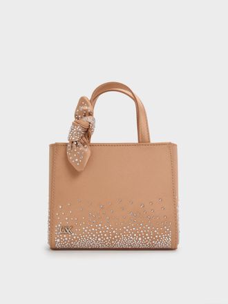 Charles & Keith Albany Leather Crystal Mini Bag