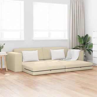 vidaXL Vidaxl - Divano Letto Crema 245 x 78 x 77 cm Tessuto