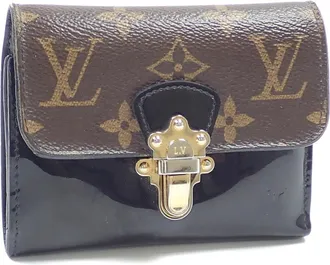 Louis Vuitton Black Monogram Noir Monogram Wallet (Tri-Fold) (Pre-Owned)