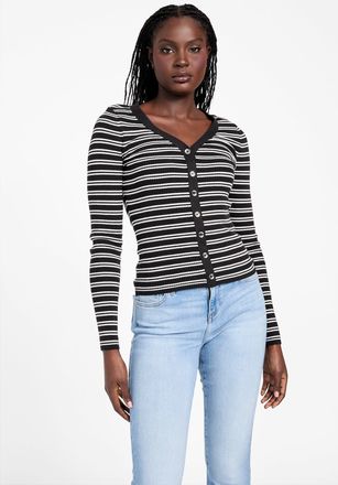 Guess Ella Striped Sweater Top