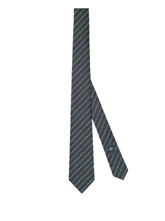 Gucci Horsebit-pattern silk tie - men - Silk - One Size - Grey