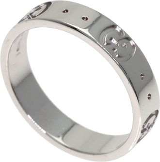 Gucci Icon White Gold (18K) Band Ring (Pre-Owned)