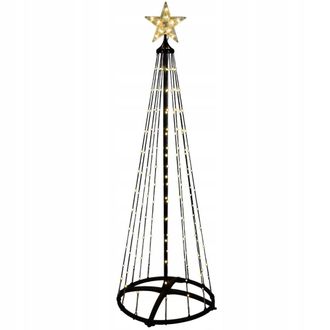 Koopman &Aacute;rbol De Navidad, Decoraci&oacute;n De Jard&iacute;n Exterior, Con Luces En La Parte Superior, 3 Unidades