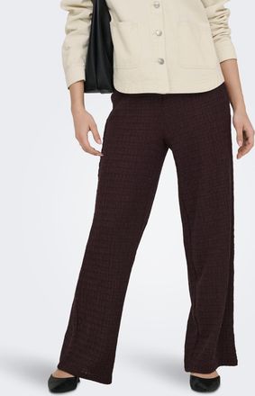 Only Schlupfhose ONLY ONLILSE PANT STRUCTURE JRS NOOS, Damen, Gr. XL, N-Gr, deep mahogany, Jersey, Obermaterial: 100% Polyester, unifarben, regular fit lan