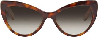 Ferragamo Salvatore Ferragamo Green Gradient Cat Eye Ladies Sunglasses SF930S 238 56