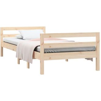 vidaXL Bed Frame without Mattress 90x190 cm Single Solid Wood Pine Vidaxl