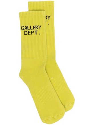 Gallery Dept. side logo-print detail socks - Green