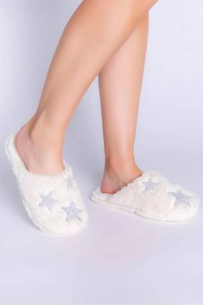 PJ Salvage Pj Salvage Star Cozy Slippers In Ivory