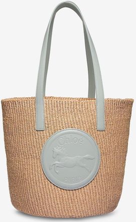 Chlo&eacute; Flechtkorb mit Leder Horse Medal Large