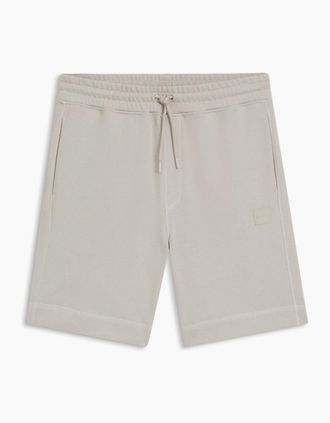 HUGO BOSS Mens BOSS Orange Sewalk Mens Cotton-Terry Shorts With Logo Badge - Open Grey 070 - Size: 37/36/32