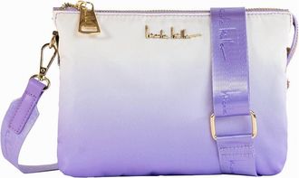 Nicole Miller Womens Nylon Crossbody Bag In Lavender Ombre
