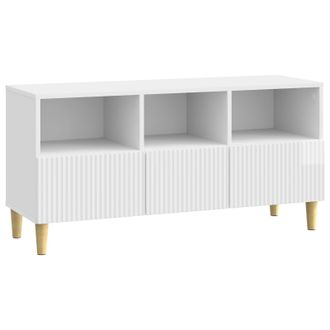 vidaXL Mueble De Tv Brillante 102 X 34,5 X 50 Cm Madera De Ingenier&iacute;a Vidaxl