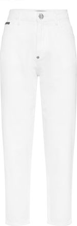 Philipp Plein Denim Trousers Mom Fit Logo
