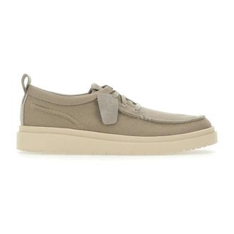 Clarks Polden Moc - Heren - Veterschoenen - Grijs - 42 1/2 EU - Katoen - Schoenen