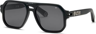 Philipp Plein SPP148V 0703 Mens Sunglasses Black Size 57