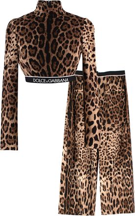 Dolce & Gabbana Dolce&Gabbana Cropped Cheetah Print Suit Size XS