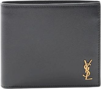 Saint Laurent Pre-owned Wallets, male, Black, Size: ONE SIZE Pre-owned Leather wallets