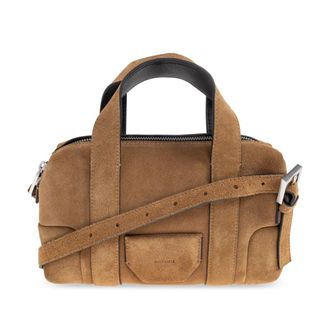 AllSaints Handbags, female, Brown, Size: ONE SIZE Ares Compact Suede Crossbody