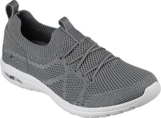 Skechers Womens Arch Fit Flex Sneaker In Charcoal
