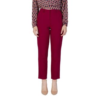 Vila Slim-fit Trousers, female, Red, 4XS, Vikamma RW Pant