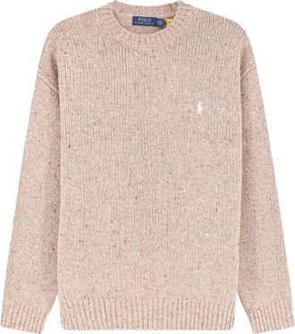 Polo Ralph Lauren Trui met ronde hals - Heren - Ronde hals truien - Beige - L - Wol - Truien & Vesten