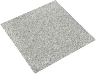 vidaXL Alfombra 20 Uds. Gris Claro 50 X 50 Cm 100% Polipropileno Vidaxl