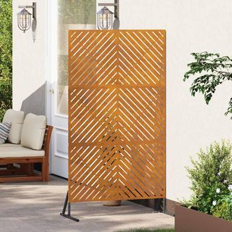 Berkfield Home Modern Fence Panels Stainless steel in Brown