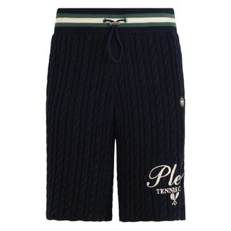Philipp Plein Heren, Korte broeken, Blauw, Maat: 4XL Katoen
