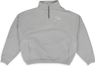 Rhude Gray Script Logo Quarter Zip