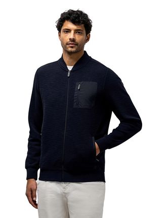 State of Art Vest donkerblauw State of Art regular fit gem&ecirc;leerd