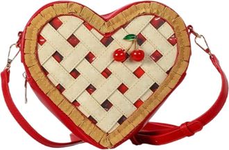 Generic Fashion Sweet Love Heart Shaped Shoulder Bag Niche Creative Crossbody Bag Cherry Cream Cake Box Bags for Women Gifts