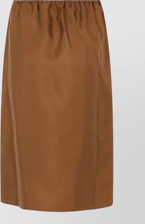 Loulou Studio midi skirt straight cut plain design