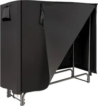Costway Costway Le&ntilde;ero Exterior Con Cubierta Pvc 600d Impermeable, Estante Le&ntilde;a De 122,5 Cm, Soporte Para Le&ntilde;a Chimenea Interior Exterior Patio Negro