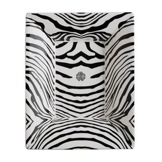 Roberto Cavalli Large Rectangular Tray in Zebrage at Nordstrom