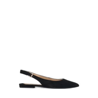 Ralph Lauren Londyn Suede Slingback Flat - Dames - Schoenen - Zwart - Maat: 36 EU Su&egrave;de
