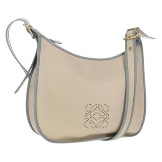 Loewe Pre-owned Shoulder Bags, female, Beige, Size: ONE SIZE Pre-owned Leather Shoulder Bag