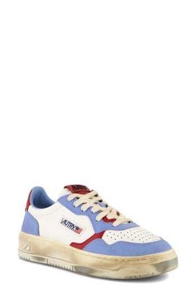 Autry Retro Low Sneaker in Leat/leat Drblue/red at Nordstrom Rack, Size 11Us / 41Eu